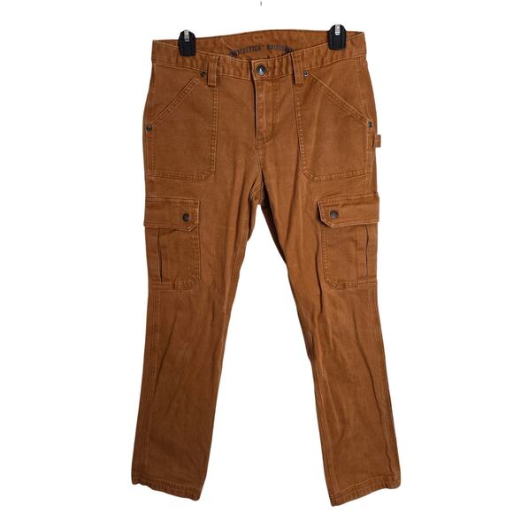 Duluth Trading Co Curvesetter Waistband Cargo Pants Orange Size 4 - Picture 1 of 3